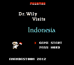 Mega Man 3 - Dr. Wily Visits Indonesia Title Screen